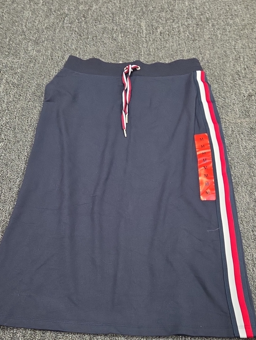 (#4) Tommy Hilfiger Navy Skirt with Red & White Side Stripes